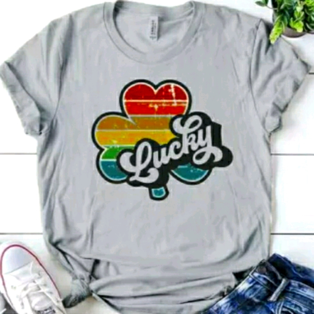 Gray LUCKY Tee